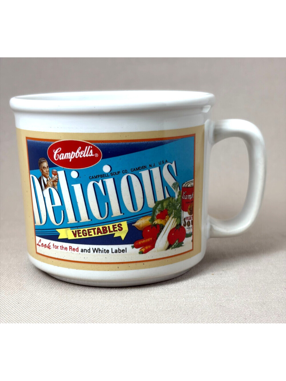 Vintage Campbells Soup Mug Houston Harvest 2005 Advertising Ceramic Cup Bowl